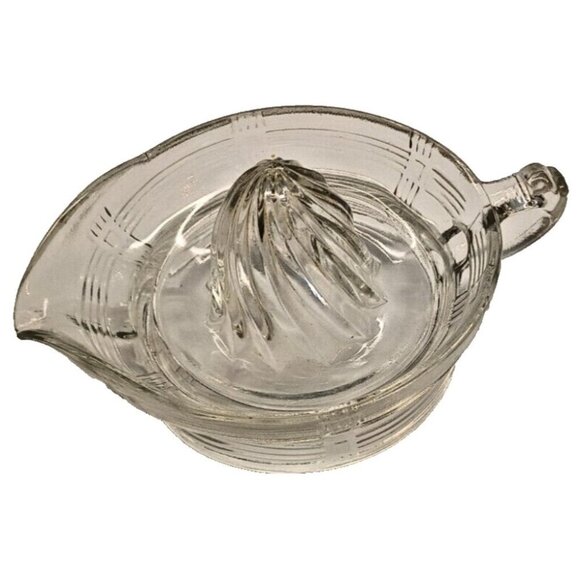 Vintage 8” Clear Ribbed GLASS CITRUS JUICER Orange Lemon Juice Reamer Squeezer - Picture 4 of 6